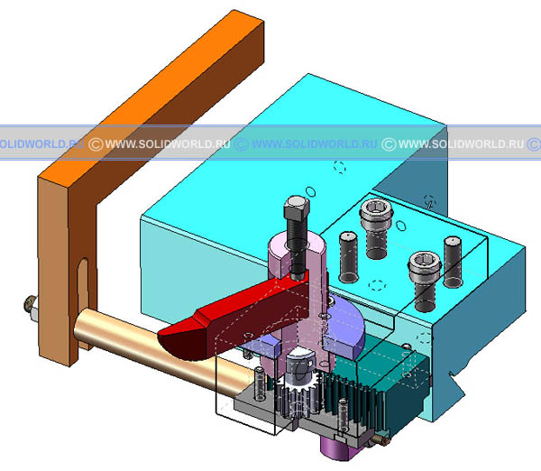 3d модель приспособления для обработки вогнутых поверхностей тора